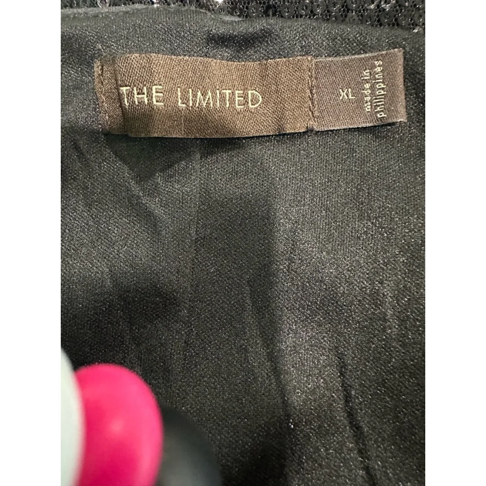 Women's The Limited Dress XL Black Sequin Strapless